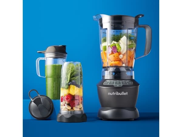 NutriBullet NBF500DG, Pöydällä pidettävä tehosekoitin, 1,9 L, Jäänmurskaus, 1200 W, Hopea