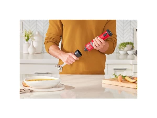 BLACK+DECKER BCKM1012KR-QW - Handmixer sladdlös - röd