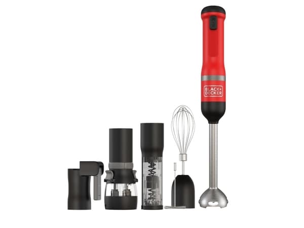 Black & Decker BCKM1016KSR-QW, Stav Mikser, 0,7 l, Rød, Rustfritt stål