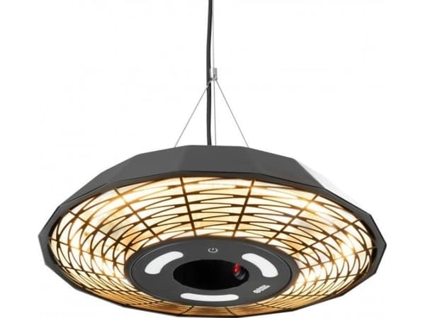 Hengende infrarød varmeovn TunaBone TB2068C-012000 W, antall effektnivåer: 1, egnet for rom opptil 20 m², svart, IP45