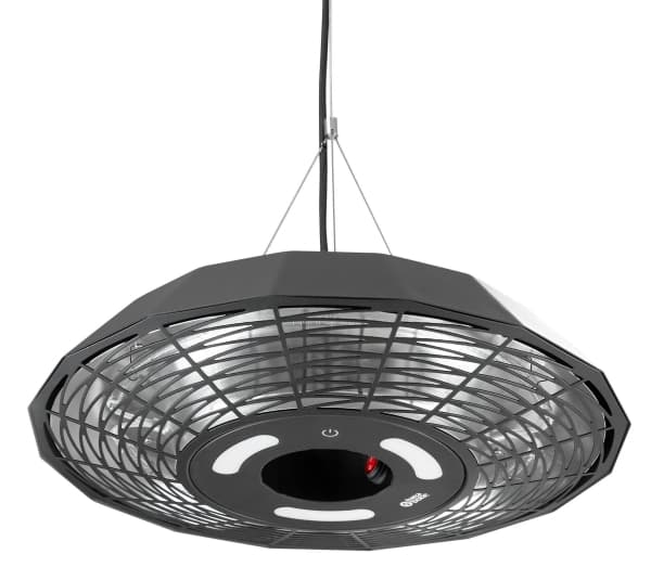 Hengende infrarød varmeovn TunaBone TB2068C-012000 W, antall effektnivåer: 1, egnet for rom opptil 20 m², svart, IP45