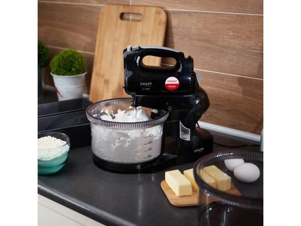 SMAPP Håndmixer med 2 skåle Sort