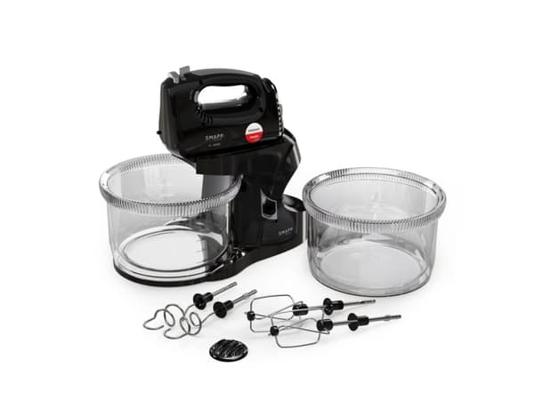 SMAPP Håndmixer med 2 skåle Sort