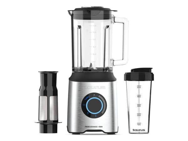 Taurus Prior Advance +, Pöytäsekoitin, 2 L, Jäänmurskaus, 1800 W, Musta, Ruostumaton teräs