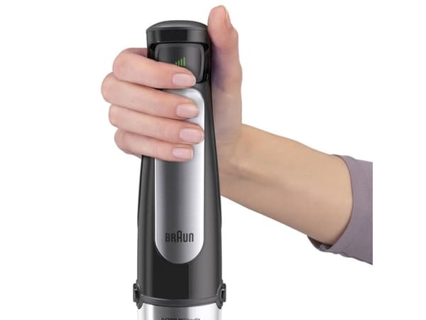 Braun MultiQuick 7 0X22111427, Upotussekoitin, Jään murskaus, 1,2 m, 1000 W, Musta, Satiiniteräs