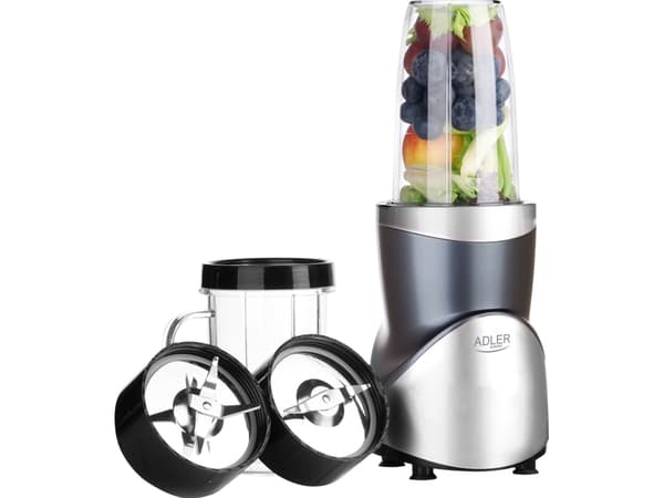 Adler Blender Smoothie Set | AD 4084 | Tabletop | 1200 W | Jar material BPA-Free | Jar capacity 0.3+0.5+0.5+0.7 L | Ice crushing | Stainless Steel