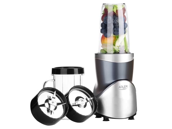 Adler Blender Smoothie Set | AD 4084 | Tabletop | 1200 W | Jar material BPA-Free | Jar capacity 0.3+0.5+0.5+0.7 L | Ice crushing | Stainless Steel