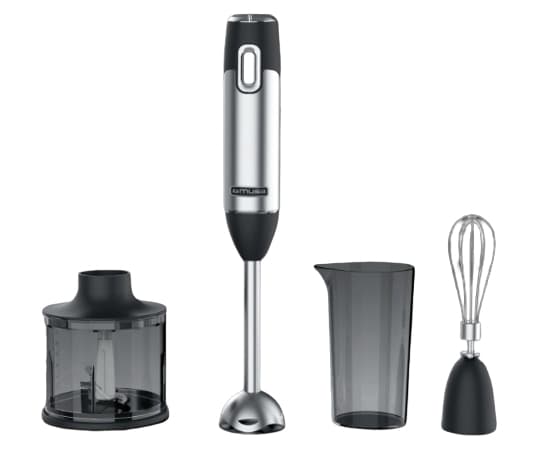 Muse MS-05 HB, Stavmixer, 0,6 l, 600 W, Svart, Rostfritt stål, Transparent