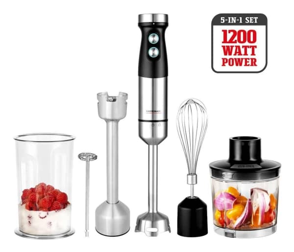 Gastroback 40972, Stavmixer, 0,5 l, 1 m, 1200 W, Svart, Rostfritt stål