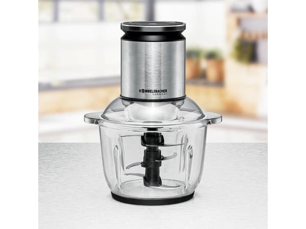 ROMMELSBACHER MZ 600 - Monitoimisilppuri - 2 l, musta, ruostumaton teräs, lasi (MZ600)