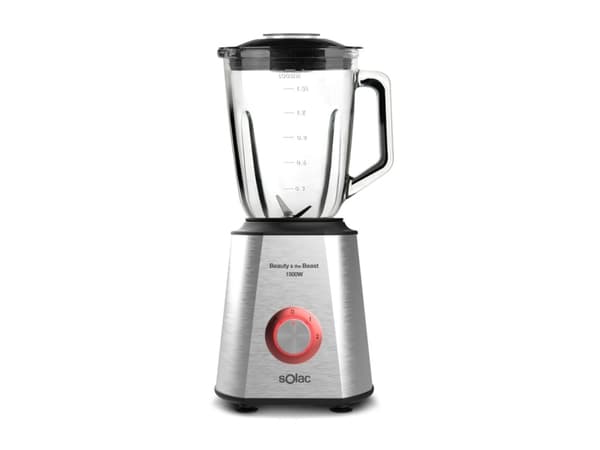 Solac Beauty and the Beast 1500, Bänkmixer, 1,5 l, Pulsfunktion, Iskrossning, 1500 W, Rostfritt stål