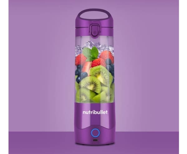 NutriBullet Portable, Portabel mixer, 0,475 L, Pulsfunktion, Iskrossning, 0,5 m, Lila