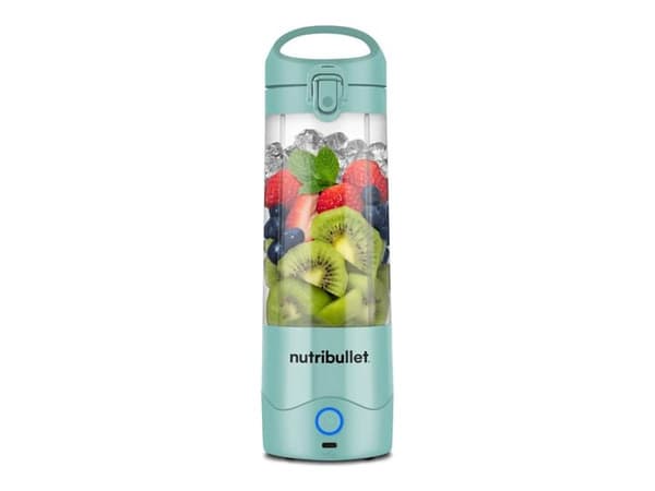 NutriBullet Portable, Sportsblender, 0,475 l, Pulsfunksjon, Isknusing, Blå