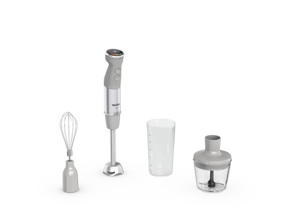 Tefal Quickchef+ HB673B30, Stavmixer, 1000 W, Grå, Rostfritt stål