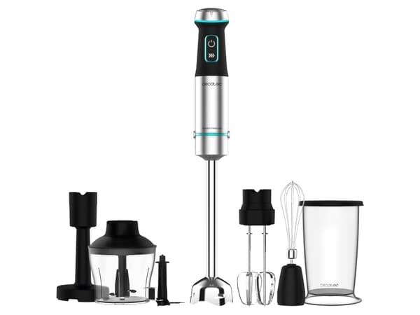Cecotec Power TitanBlack 1200 XL PerfectCream&Crush, Stav Mikser, 1200 W, Sort, Grønn, Rustfritt stål