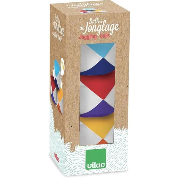 Set med 3 VILAC jongleringbollar för barn - Diameter 6 cm