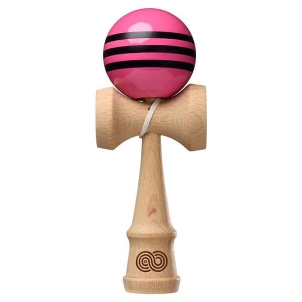 KENDAMA - Kaizen 3 ränder - Rosa med svarta ränder - Lack