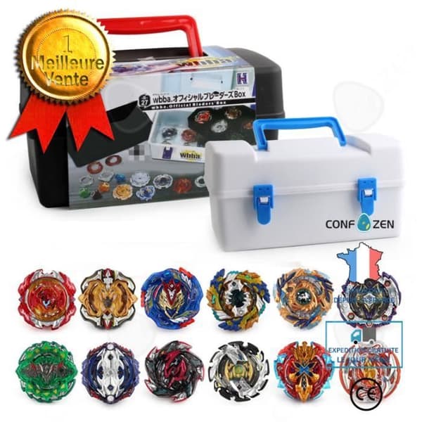 CONFO® Gyro Verktygslåda Leksaksset 12st Gyro Förvaringslåda Kombinationsset Gyro Set Leksaker Combat Gyro Svart Leksaker Jul Födelsedagspresenter