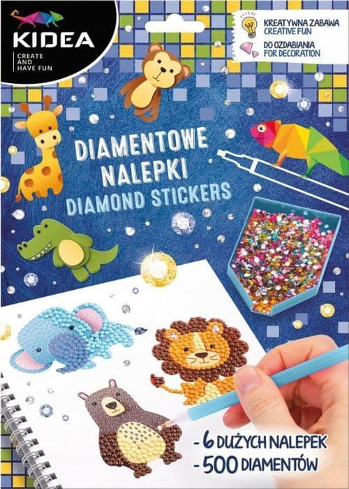 Magisk fjäder - ondamania - slinky Derform - NDZOKA - FJÄDERSTAV MOSAIK MED PAILLETTER ZOO KIDEA DERF PUD