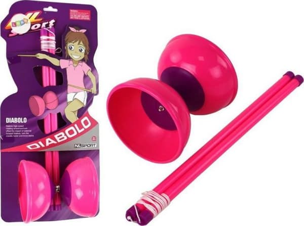Diabolo Leantoys - 16680 - Jojo Jonglerie Diabolo Arcade Spel Rosa 13,5x11,5 cm