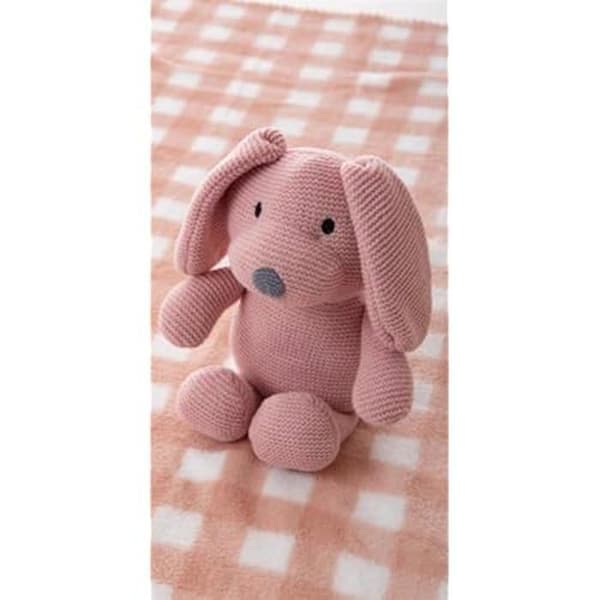 Flerfärgad leksak - LLOPIS - Set box täckplattor 90 x 75 cm rosa pinne + hund 26 cm