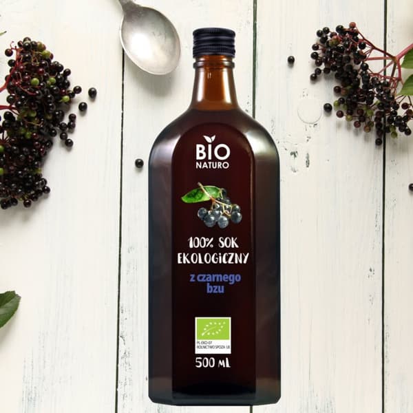 Fläderbärsjuice 100% ekologisk 500 ml / BIOnaturo