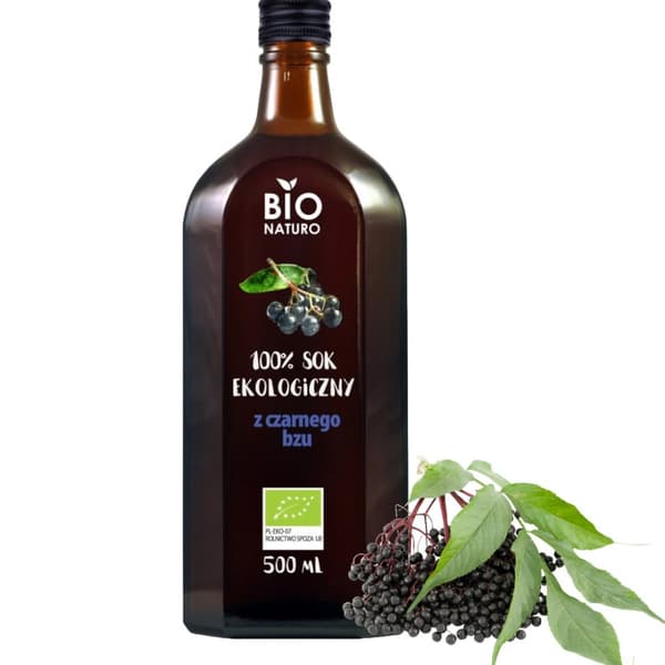 Fläderbärsjuice 100% ekologisk 500 ml / BIOnaturo