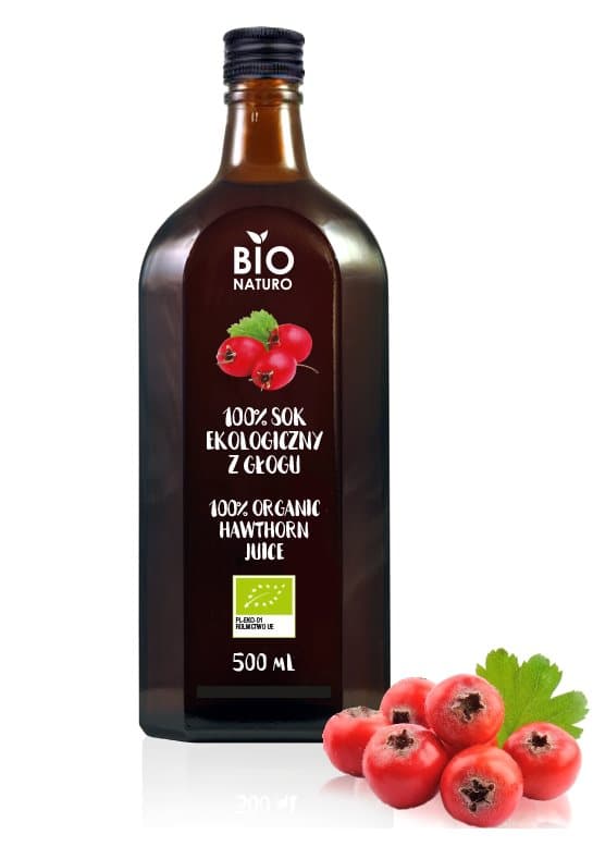 Hagtornsjuice 100% ekologisk 500 ml / BIOnaturo