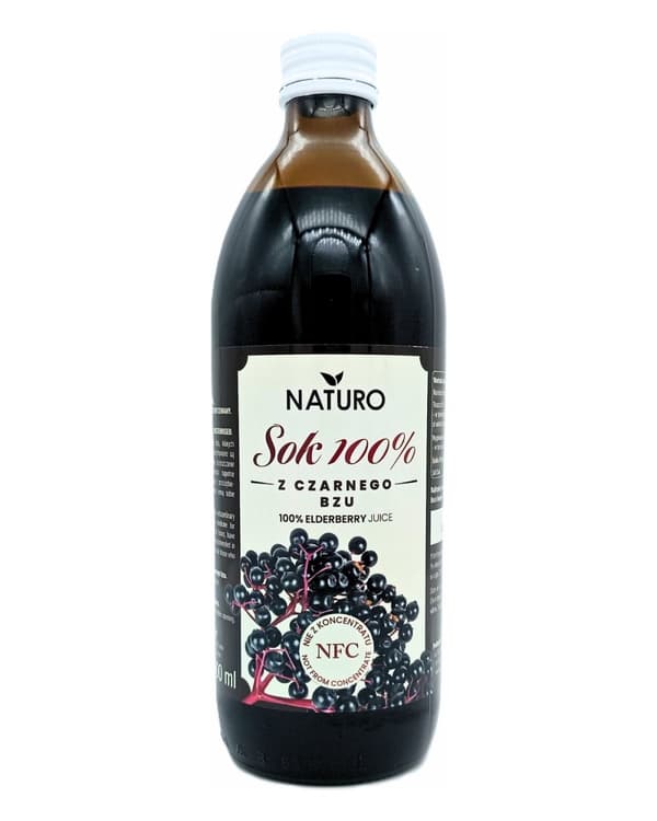 Hyldebærsaft 100% NFC 500ml / Naturo