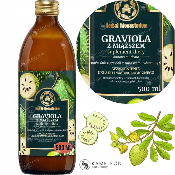 Graviola juice med frugtkød Herbal Monasterium 500ml