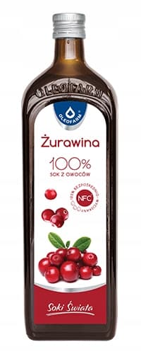 Tranebærsaft 100% Oleofarm 980 ml