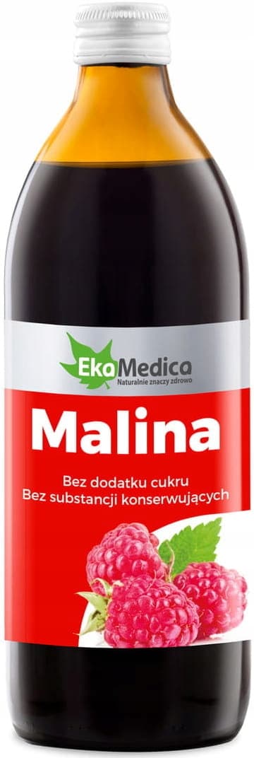 HINDBÆR hindbærjuice C-VITAMIN sukkerfri Ekamedica 500 ml