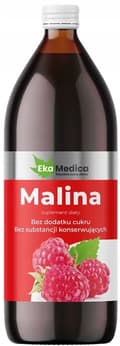 Miniatyrbillede 1 af 4: HINDBÆR hindbærjuice C-VITAMIN sukkerfri Ekamedica 500 ml
