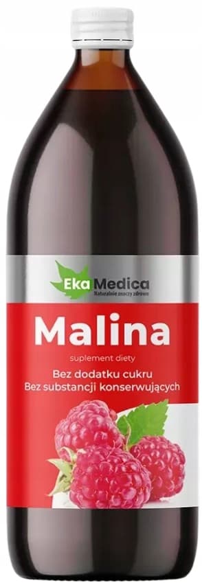 HINDBÆR hindbærjuice C-VITAMIN sukkerfri Ekamedica 500 ml