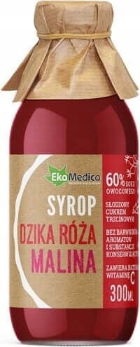 VILDROSE HINDBÆRSIRUP C-vitamin Ekamedica 300 ml