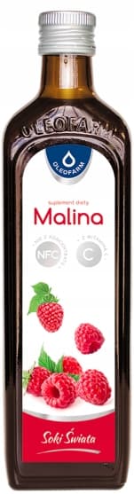 Hallonjuice med C-vitamin NFC Oleofarm 490ml