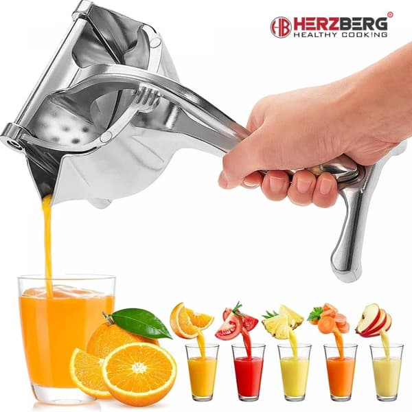 Herzberg HG-8108: Manuell sitronpresser i aluminium
