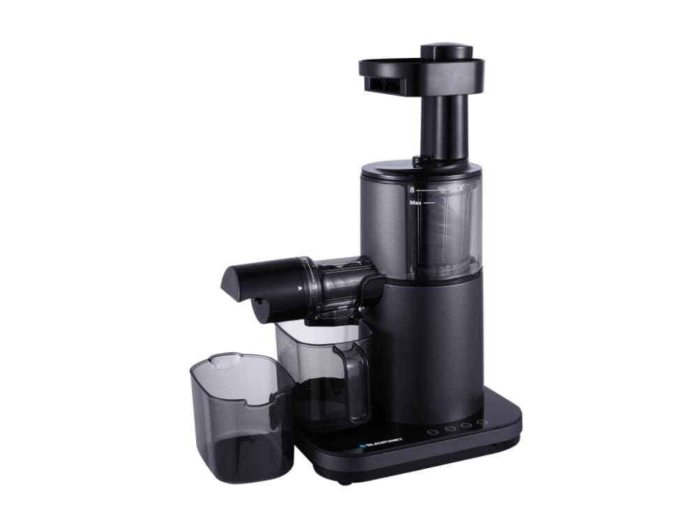 Blaupunkt SJV701, Långsam juicepress, Svart, Trappstege, 65 RPM, 0,75 l, Vertikal skruv