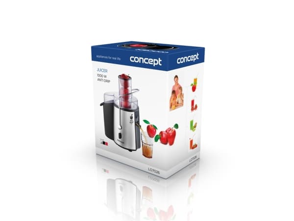 Concept LO7026, Hidas mehustin, Sort, Rustfrit stål, Rustfrit stål, 16800 rpm, 1,8 L, 1 L