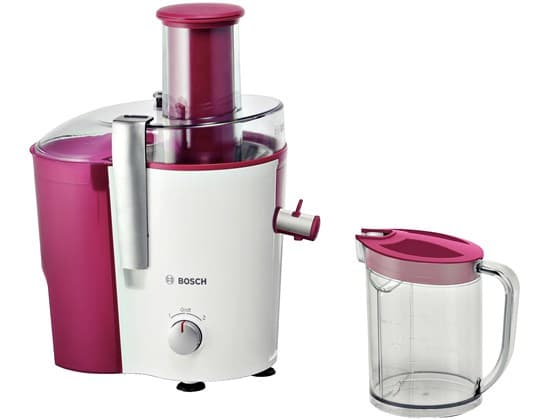 Bosch MES25C0 - Juicemaskin - 1.25 liter - 700 W - hvitt/kirsebærfarget hus