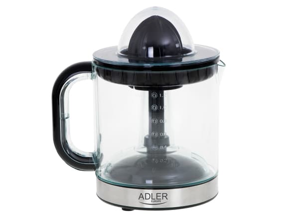 Adler AD 4012, Handdriven juicepress, Svart, 1,2 l, Glas, 750 g, 165 mm