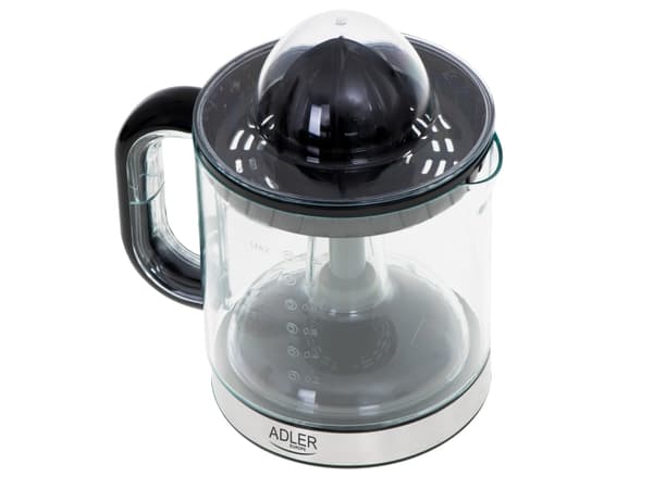 Adler AD 4012, Handdriven juicepress, Svart, 1,2 l, Glas, 750 g, 165 mm