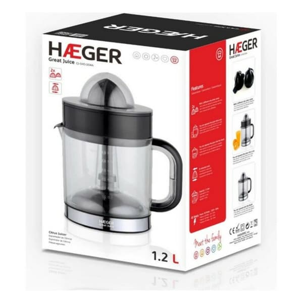 Elektrisk Juicer Haeger CJ-040.004A Svart Flerfarget 40 W 1,2 L