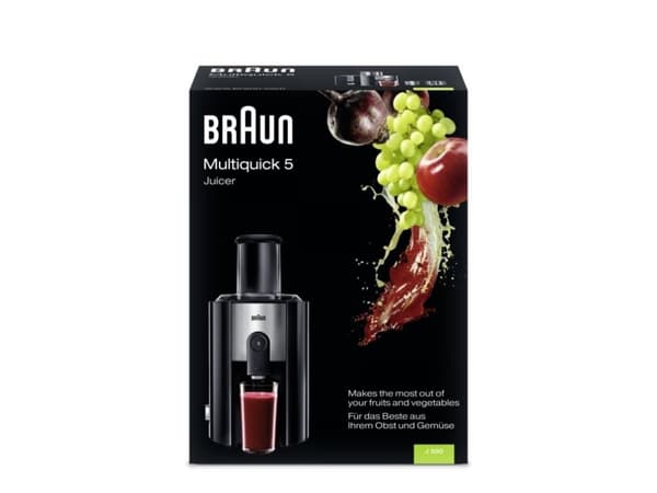 Braun Multiquick 5 J 500 - Juicemaskin - 900 W - høyblank plast / rustfritt stål