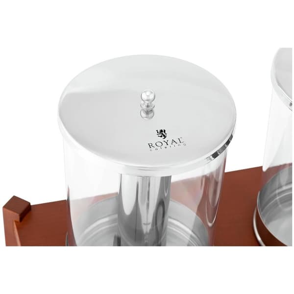 Royal Catering Juicedispenser - 2 x 7 L - Kylsystem - Mörk träställning