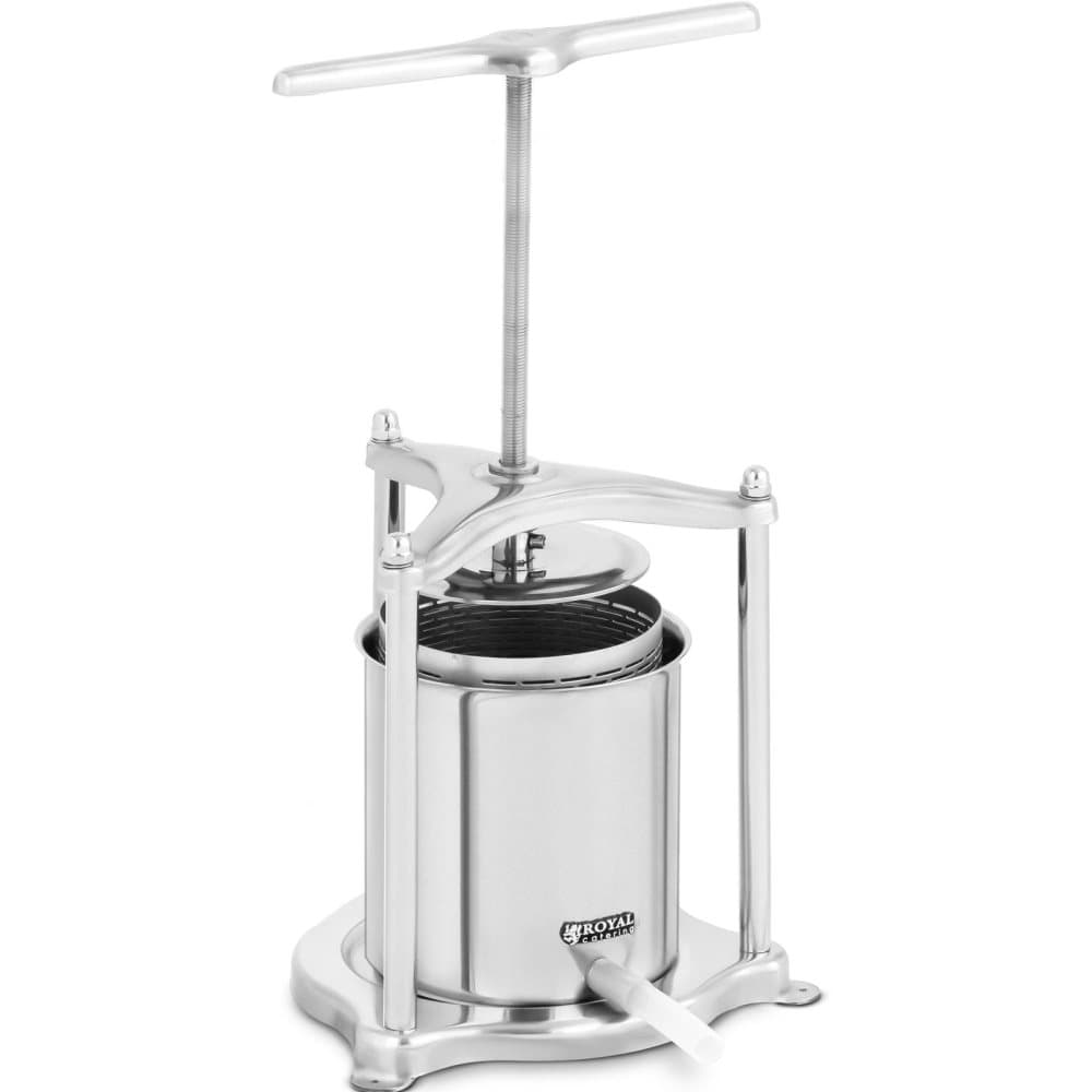 Royal Catering Fruktpress - rostfritt stål - 5 l inkl. 5 pressdukar - Royal Catering