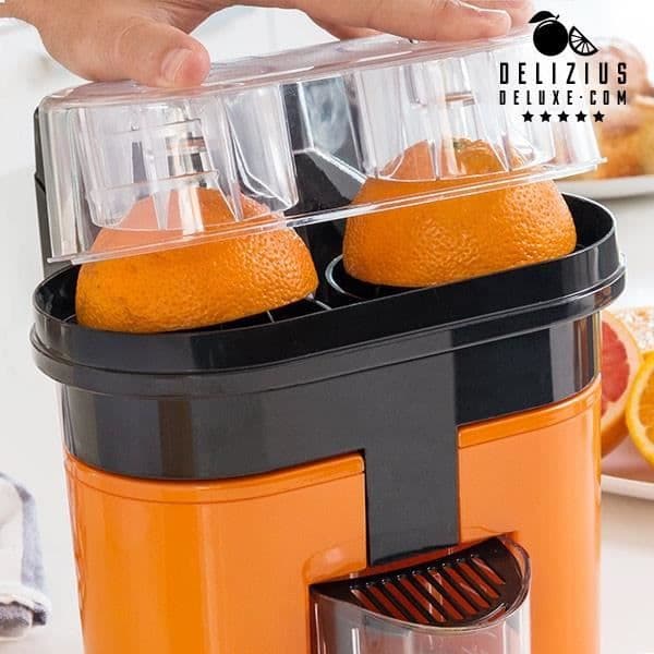 Elektrisk dubbel juicepressapparat apelsinjuice easy vit grå gul * Mått: 22 x 23,5 x 21 cm* ension: 220-240
