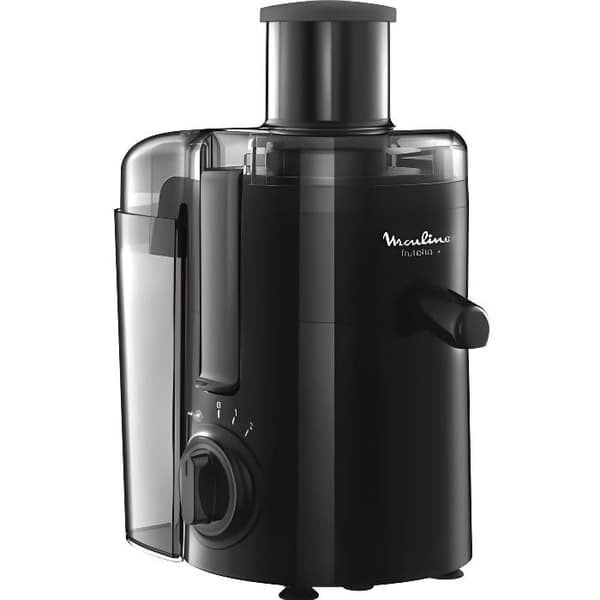 MOULINEX Frutelia plus juicepress, 350W, 2 hastigheter, Rostfritt stålfilter, Anti-droppsystem, Svart JU370810