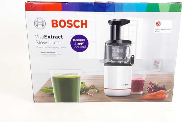 Bosch MESM500W VitaExtract - Slow Juicer - Musta Valkoinen