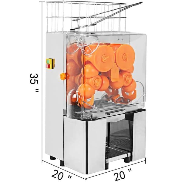20st/min 120W kommersiell elektrisk apelsinjuicemaskin, effektiv pressning, pålitlig och säker, lätt att montera och rengöra